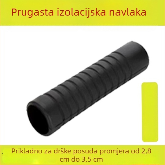 Debeli silikonski pokrov ručke tava, toplinska izolacija, protuklizno, za lijevane tave