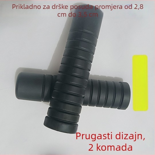 Debeli silikonski pokrov ručke tava, toplinska izolacija, protuklizno, za lijevane tave