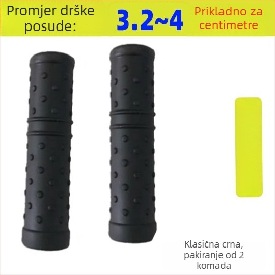 Debeli silikonski pokrov ručke tava, toplinska izolacija, protuklizno, za lijevane tave