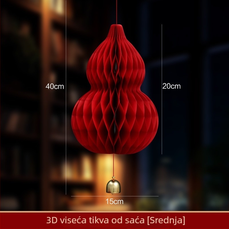 Godina konja 2026: 3D lampion od saća za vrata i zid, proljetna dekoracija