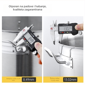 Nehrđajući čelični lonac za juhu, okruglog oblika, za mliječni čaj s perlama, velik kapacitet 2,1–3 L, izoliran, kompatibilan s indukcijskim pločama