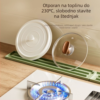 Silikonska podloga za skladištenje poklopaca, prijenosna i modularna za kuhinjski pult, protuklizna