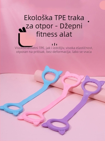 Napetostni uređaj u obliku osmice za otvaranje ramena i zatezanje leđa, elastična traka za kućni fitness, joga i istezanje za žene