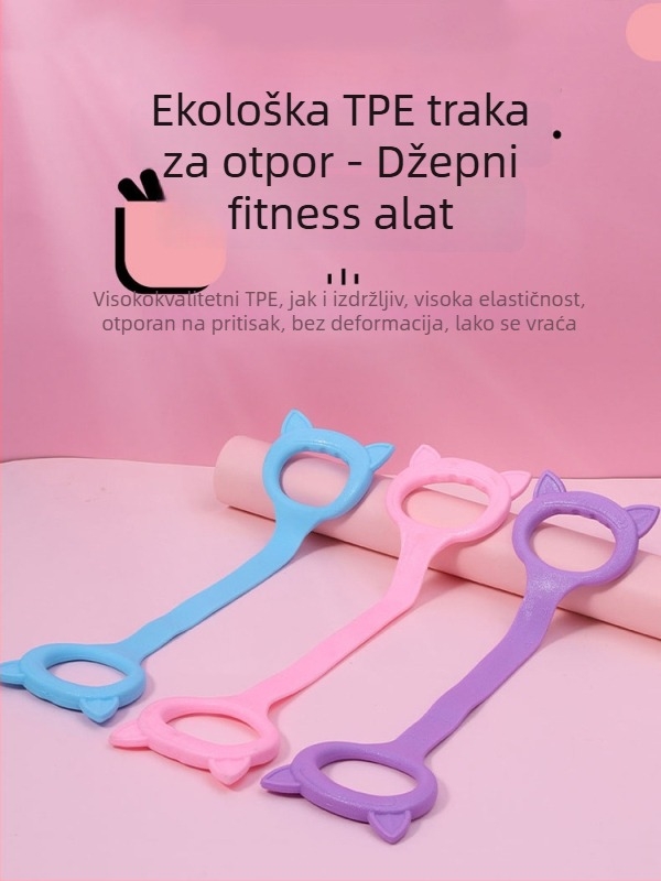 Napetostni uređaj u obliku osmice za otvaranje ramena i zatezanje leđa, elastična traka za kućni fitness, joga i istezanje za žene