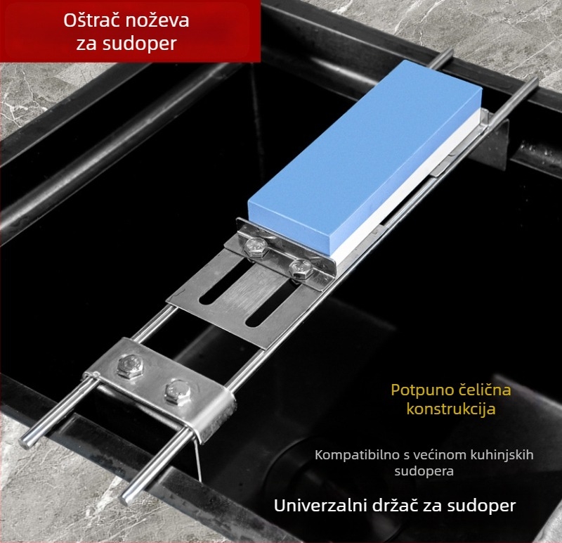 Podesivi držač za oštrenje nože za sudoper, nehrđajući čelik, fiksni kut, novi model za kućnu upotrebu