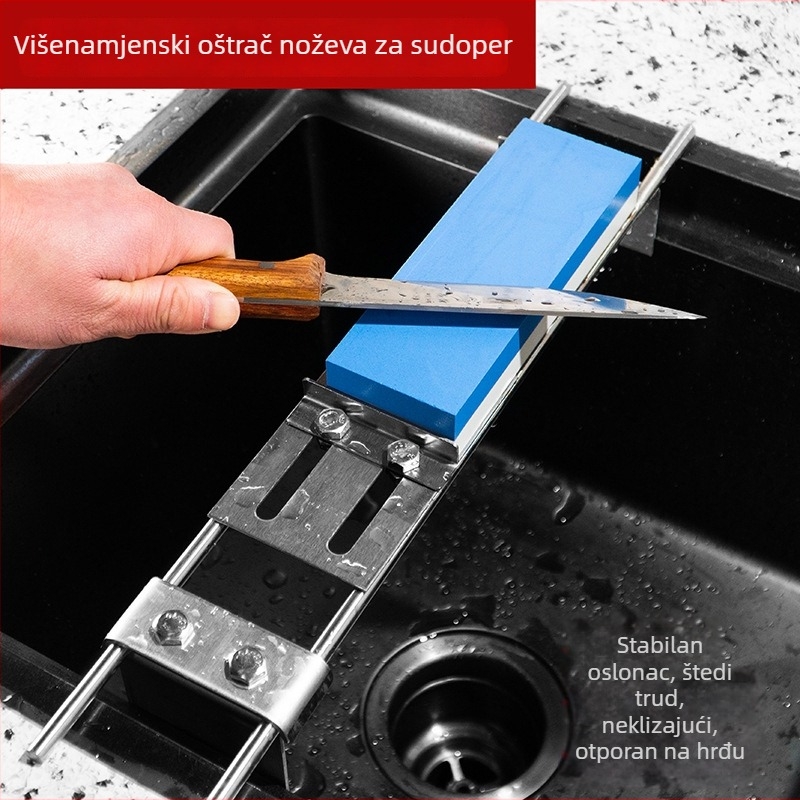Podesivi držač za oštrenje nože za sudoper, nehrđajući čelik, fiksni kut, novi model za kućnu upotrebu