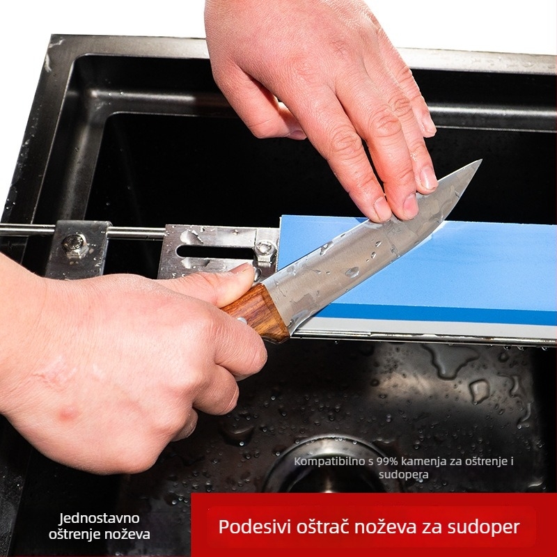 Podesivi držač za oštrenje nože za sudoper, nehrđajući čelik, fiksni kut, novi model za kućnu upotrebu