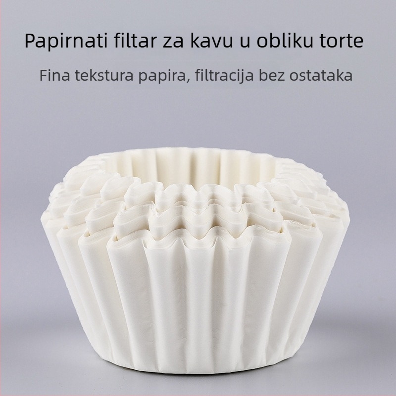 Filt papir za kavu s valovitim oblikom cvijeta, dizajn šalice i zdjele, za kapljično filtriranje