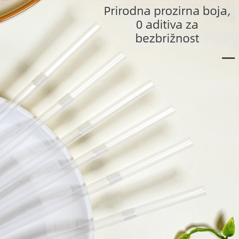 Jednokratna slamka u zasebnom pakiranju, plast za prehranu, prozračna, savitljiva, za majke i djecu kod kuće