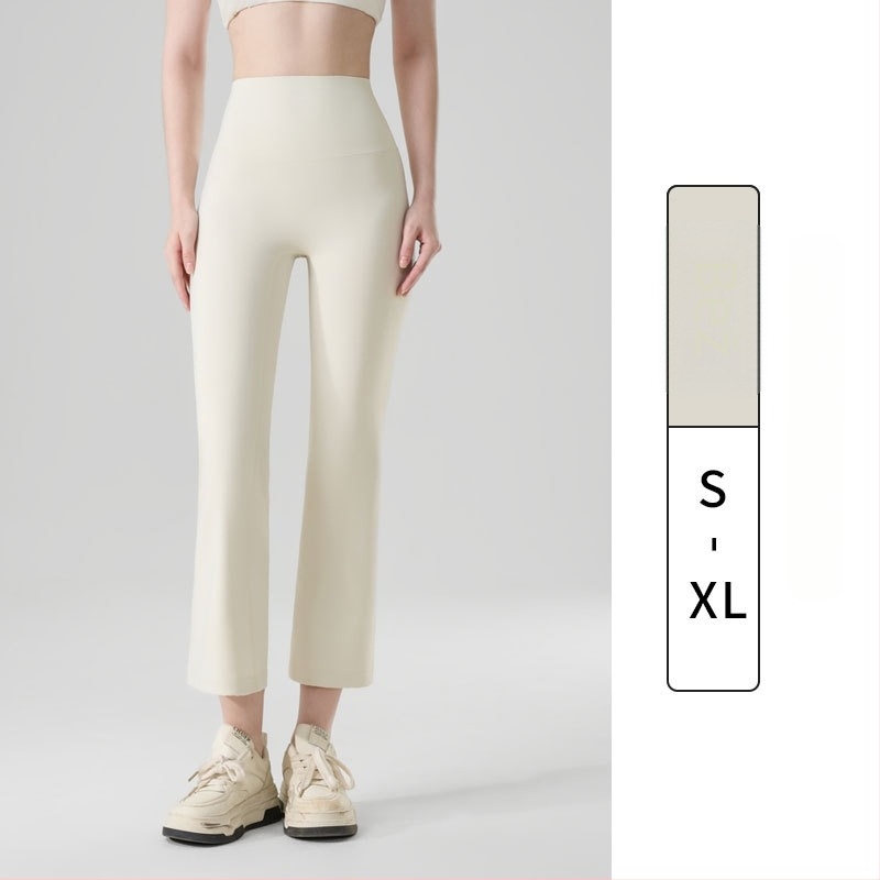 Pantalone s slojem zraka, 3/4 dužine, ravne cigaret hlače za žene, visok pojas, mršavljenje i podizanje stražnjice, nude dojam, za jogu i fitness