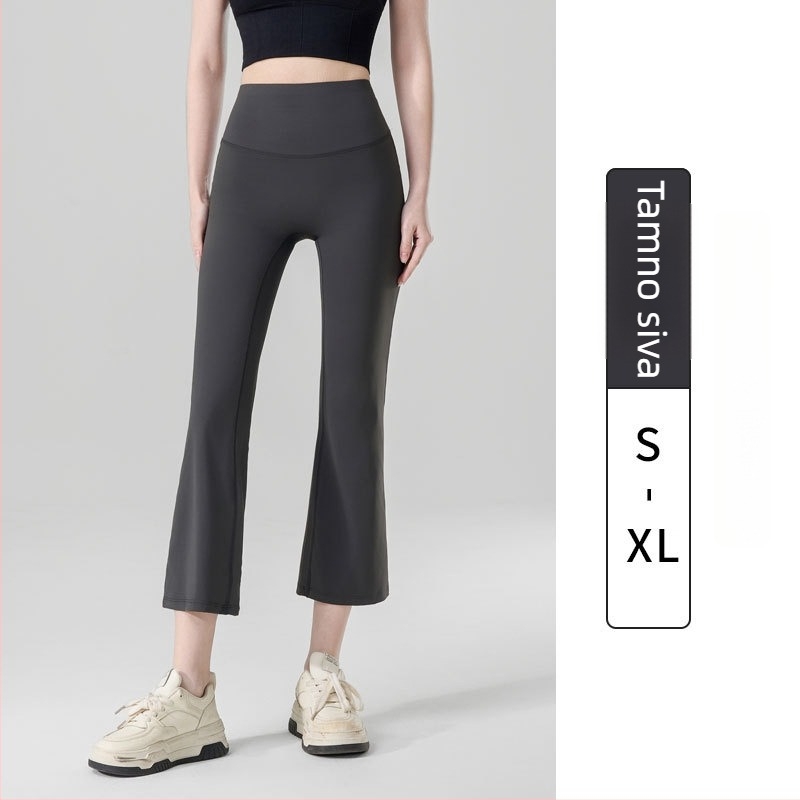 Pantalone s slojem zraka, 3/4 dužine, ravne cigaret hlače za žene, visok pojas, mršavljenje i podizanje stražnjice, nude dojam, za jogu i fitness