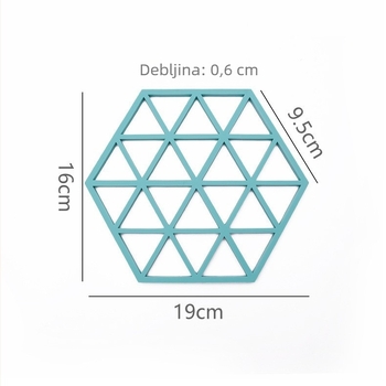 Silikonska jastučić za izolaciju topline, šuplja podmetač za čaše, debeli podmetač za jelo, protiv opeklina, otporan na visoke temperature, protuklizni stolni podmetač, podmetač za lonce