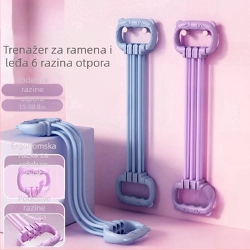 8-oblikovani prilagodljivi otporni uređaj za leđa i ramena, kućna fitness oprema sa šest cijevi