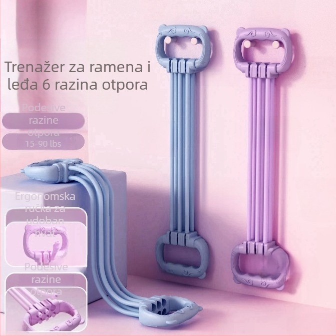 8-oblikovani prilagodljivi otporni uređaj za leđa i ramena, kućna fitness oprema sa šest cijevi