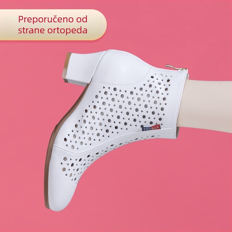Ženske plesne cipele od prave kože, mekan podplat, srednji pet, za latino ples, jazz i square dance; prozračne i izdržljive