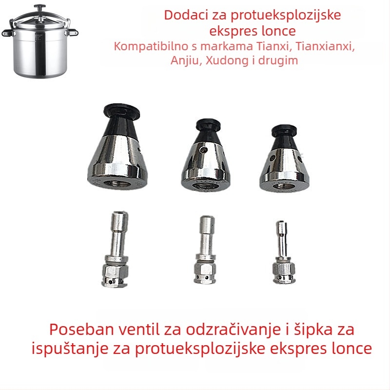 Otporan na eksplozije tlak kuhalo: set pribora za ispušni sustav — cijev za ispuš, stupac za ispuš, ventil za ispuš, ventil za ograničenje tlaka – Tianxi Tianxianxi Bangolda