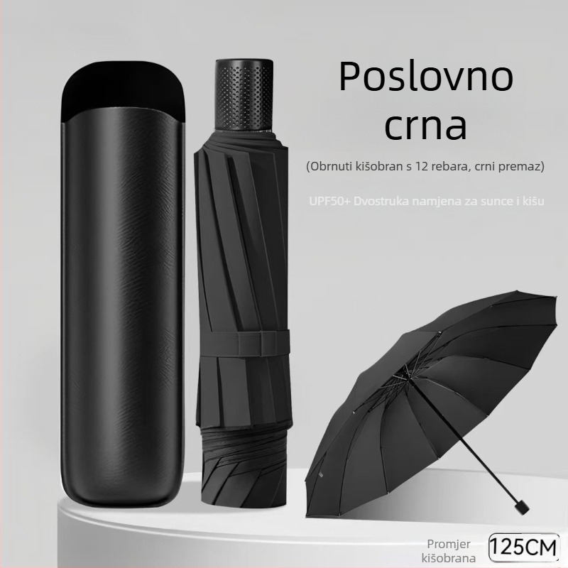 Izuzetno veliki sklopivi kišobran za muškarce i žene, pogodan za dvoje ili troje, kiša ili sunce, vinil zaštita od sunca