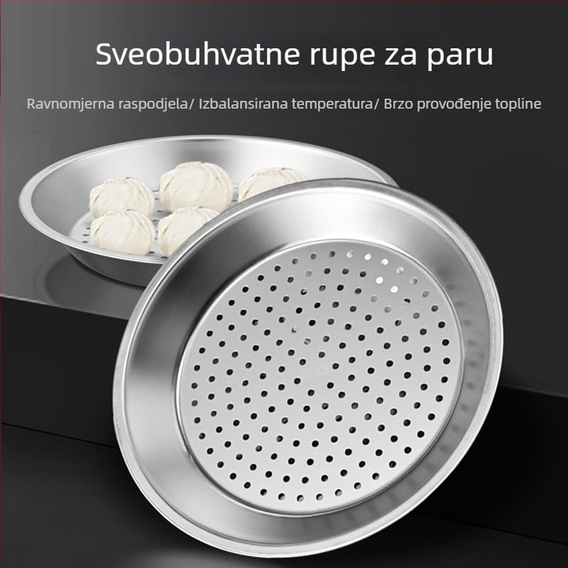 Parna mreža od 316 nehrđajućeg čelika za wok, debela mreža otporna na visoke temperature, univerzalni stalak za parenje za posudu od lijevanog željeza