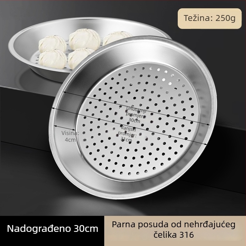 Parna mreža od 316 nehrđajućeg čelika za wok, debela mreža otporna na visoke temperature, univerzalni stalak za parenje za posudu od lijevanog željeza