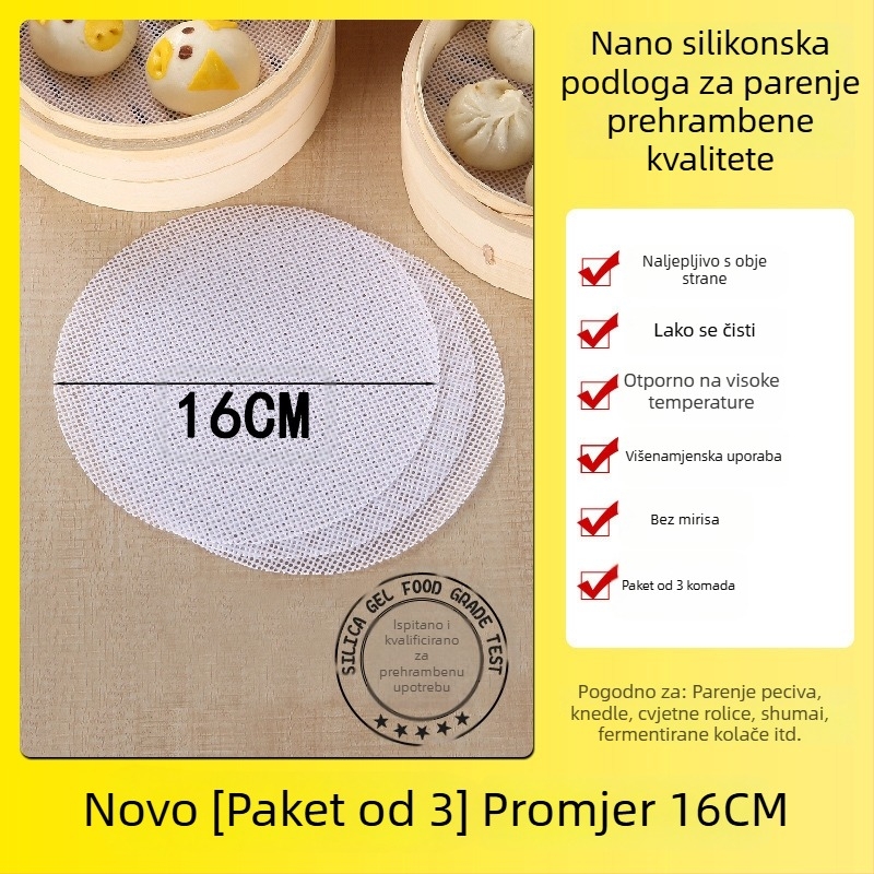Nano silikonasti parni podmetač, okrugli, neprijanjiv, otporan na visoke temperature
