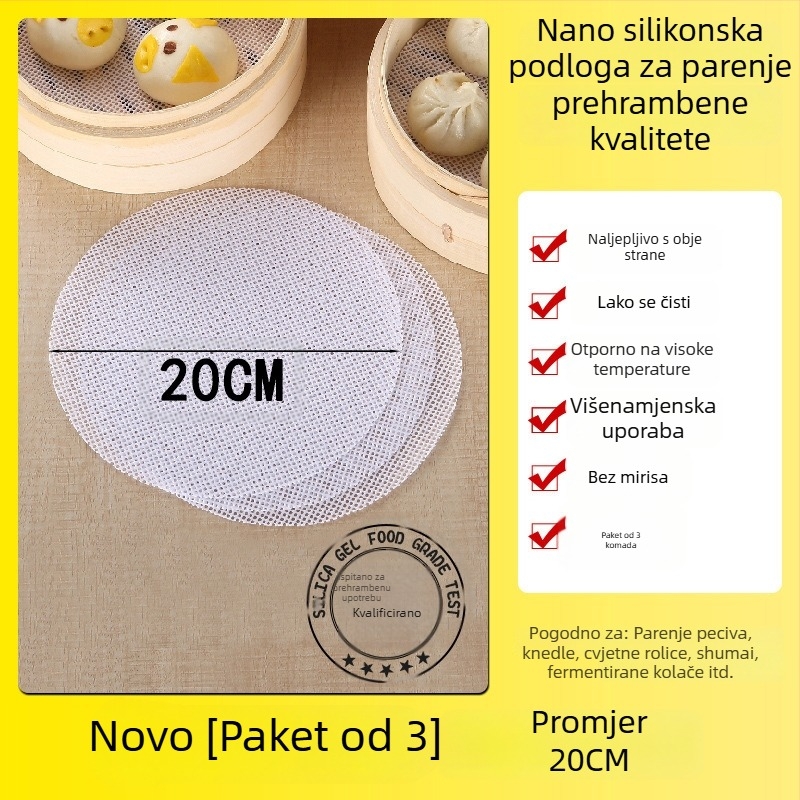 Nano silikonasti parni podmetač, okrugli, neprijanjiv, otporan na visoke temperature