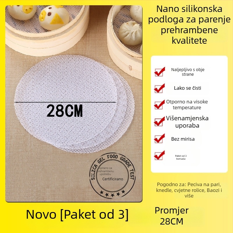 Nano silikonasti parni podmetač, okrugli, neprijanjiv, otporan na visoke temperature
