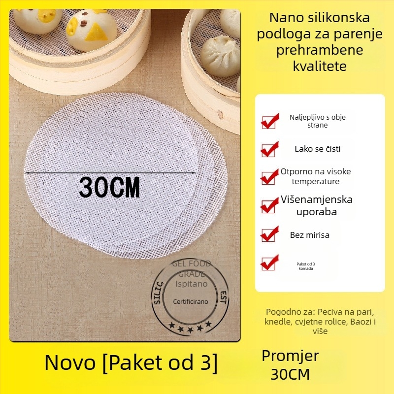 Nano silikonasti parni podmetač, okrugli, neprijanjiv, otporan na visoke temperature