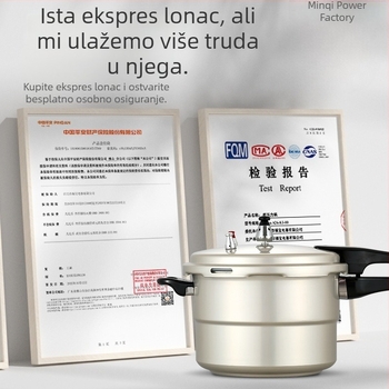 Plinski lonac pod pritiskom, dvostruka namjena, aluminijska legura, korejski stil, otporan na eksplozije