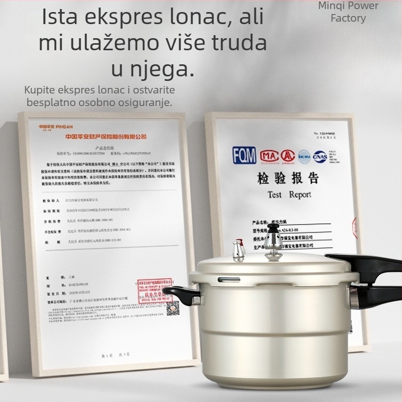Plinski lonac pod pritiskom, dvostruka namjena, aluminijska legura, korejski stil, otporan na eksplozije