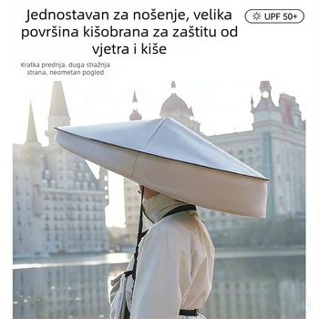 Šešir-kišobran za glavu, UV zaštita, sjenica za ribolov, slobodne ruke, prijenosni sklopivi kišobran
