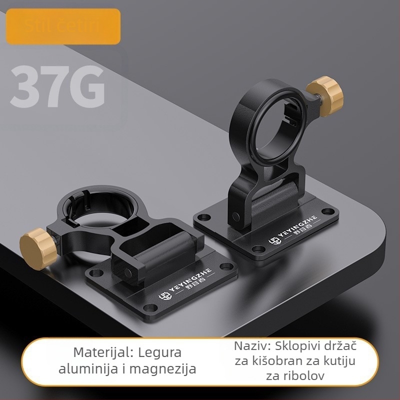 Stalak za kišobran za kutiju za ribolov – sklopivi, bez demontaže, učvršivač za kišobran, univerzalni set dodatne opreme za kutiju za ribolov od aluminijske legure