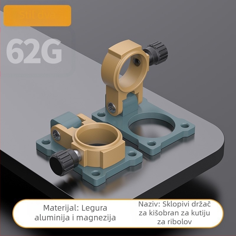 Stalak za kišobran za kutiju za ribolov – sklopivi, bez demontaže, učvršivač za kišobran, univerzalni set dodatne opreme za kutiju za ribolov od aluminijske legure
