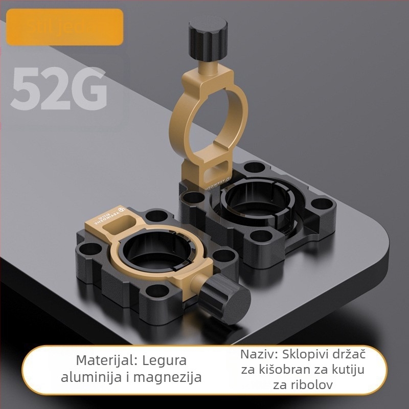 Stalak za kišobran za kutiju za ribolov – sklopivi, bez demontaže, učvršivač za kišobran, univerzalni set dodatne opreme za kutiju za ribolov od aluminijske legure