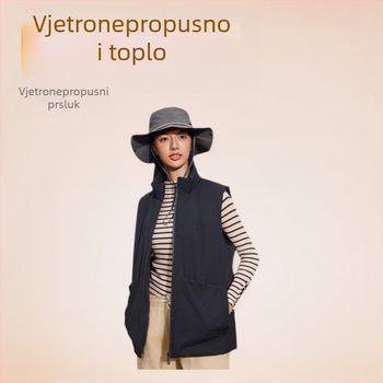 Visokokvalitetna down vesta s grafenom, unisex, za zimu, vanjska vjetrovka i vodootporna, topla