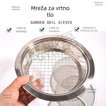 Kružni set sita za tlo za orhideje i vrtlarstvo – prosijavanje tla, pijeska i kamenja, riječnog pijeska