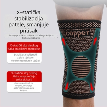 Bakrene vlaknaste sportske zaštitne opreme set za fitness, vožnju biciklom i trčanje — zaštita dlanova, koljena, lakta i gležnja, prozračan i lagan