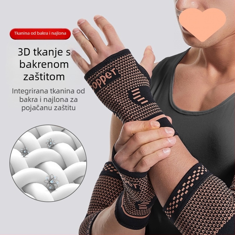 Bakrene vlaknaste sportske zaštitne opreme set za fitness, vožnju biciklom i trčanje — zaštita dlanova, koljena, lakta i gležnja, prozračan i lagan