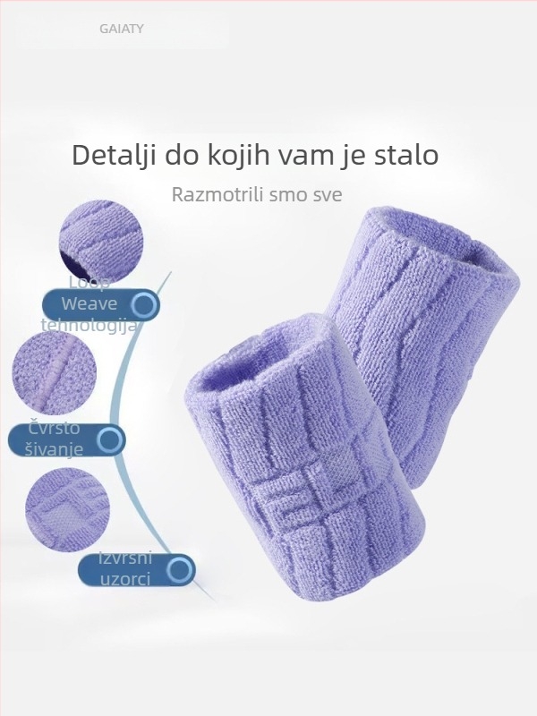 Pamučne sportske narukvice za zglob, upijaju znoj, za sve sezone, pogodne za badminton, odbojku i tenis