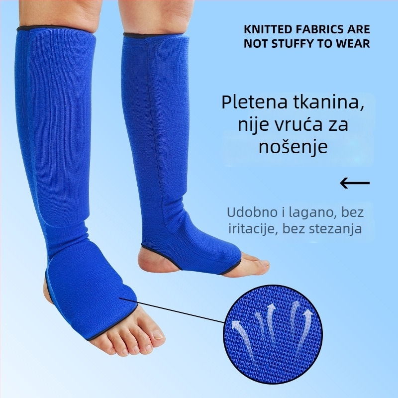 Deblji štitnici potkoljenice i stopala za karate, taekwondo, sanda i borilačke sportove – zaštita nogu za odrasle i djecu