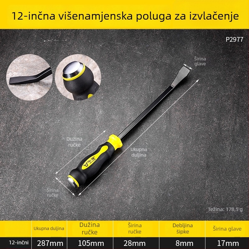 Industrijski levijer za popravak automobila od manganovog čelika, višenamjenski alat za demontažu guma i stolarske poslove