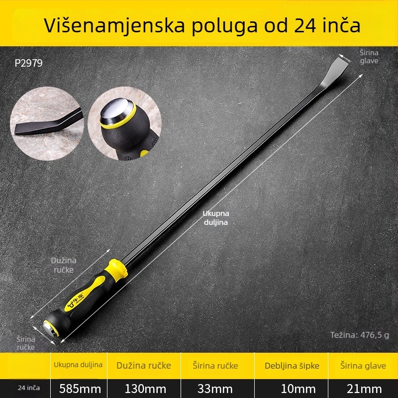 Industrijski levijer za popravak automobila od manganovog čelika, višenamjenski alat za demontažu guma i stolarske poslove