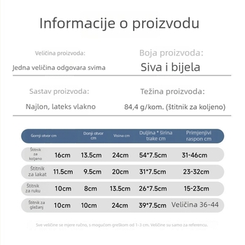 Set zaštitnih jastučića za koljena, dlanove, gležnjeve i laktove za košarku, biciklizam i čučnjeve – elastično pletene sportske zaštite