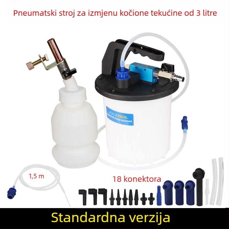3-litarski alat za zamjenu kočione tekućine s ručnom pumpom za ispuštanje zraka za održavanje automobila