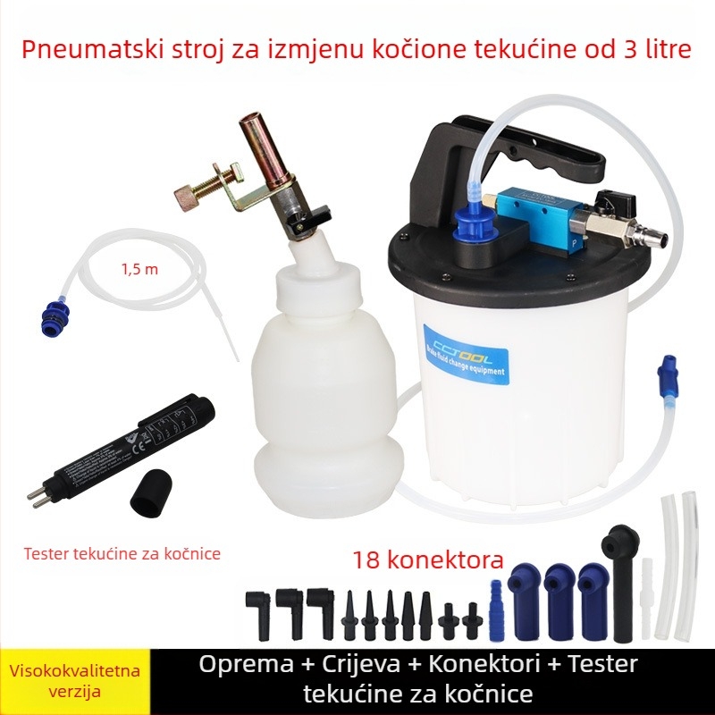 3-litarski alat za zamjenu kočione tekućine s ručnom pumpom za ispuštanje zraka za održavanje automobila