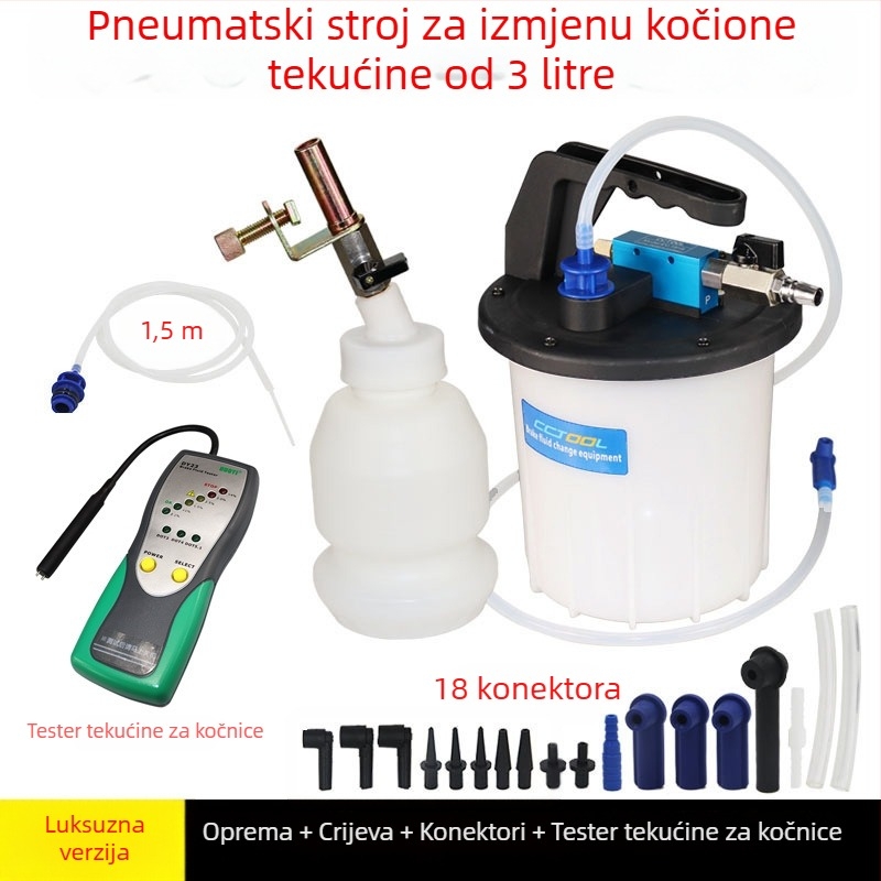 3-litarski alat za zamjenu kočione tekućine s ručnom pumpom za ispuštanje zraka za održavanje automobila