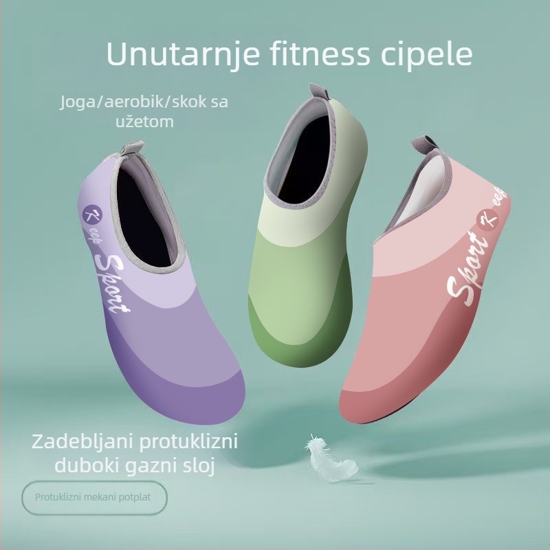 Ženske unutarnje tenisice za ples i jogu, lagane, mek podplat, tihe, protuklizne, apsorbirajuće udarce