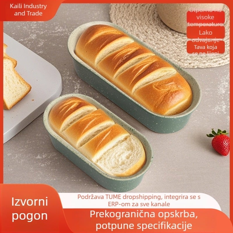 Duga forma za tost od ugljičnog čelika, za kruh i kolače