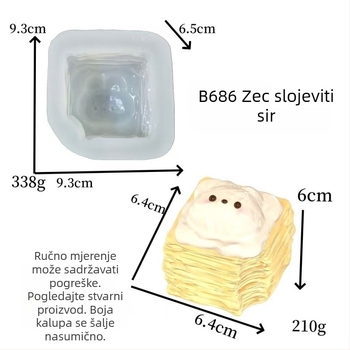 Silikonska kalup u obliku psa za kremasti puding od kruha, kreativni kalup za DIY aromatičnu svijeću i pečenje čokolade