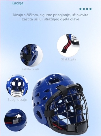 Zaštitna kaciga za borilačke vještine s metalnom maskom za Kendo, Karate, Taekwondo i Nunchaku