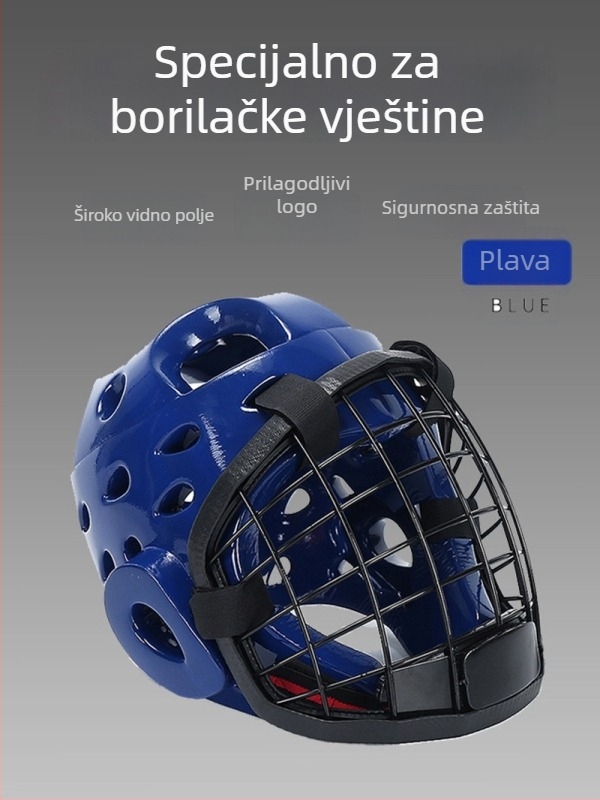 Zaštitna kaciga za borilačke vještine s metalnom maskom za Kendo, Karate, Taekwondo i Nunchaku